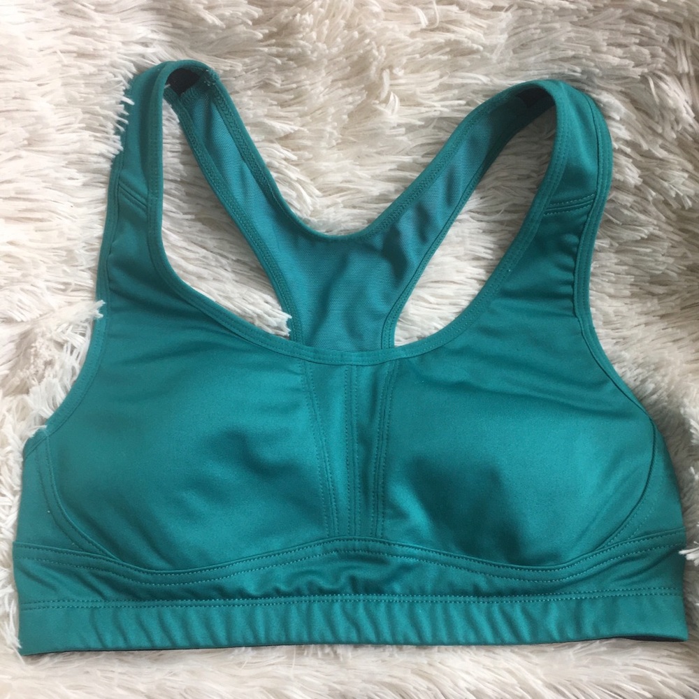 Saucony Athlete Avenger Jade Green Sports Bra